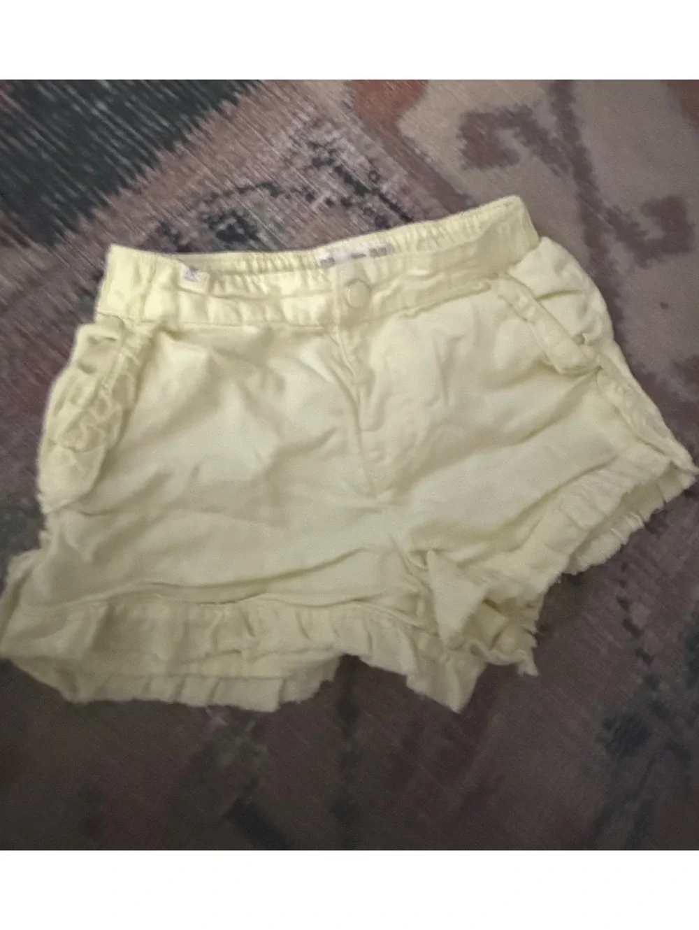 Zara yellow ruffle shorts toddler 18-24 months summer